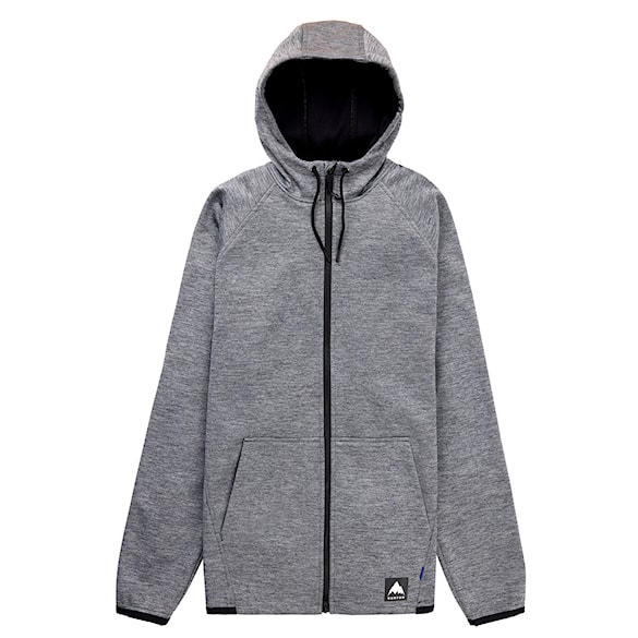 Technická mikina Burton Crown Weatherproof FZ true black heather 2026 - 1