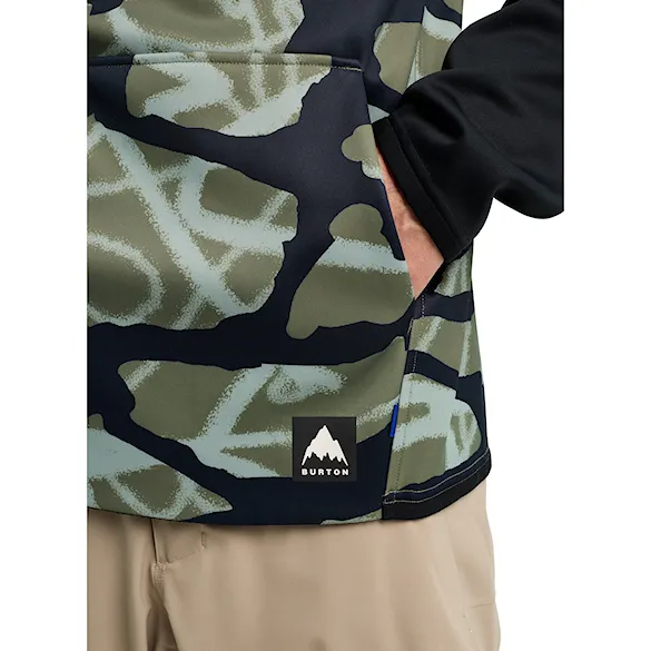Technická mikina Burton Crown Weatherproof PO graffiti camo/true black 2026 - 3