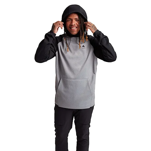 Technical Hoodie Burton Crown Weatherproof Pullover grey heather/true black 2025 - 1