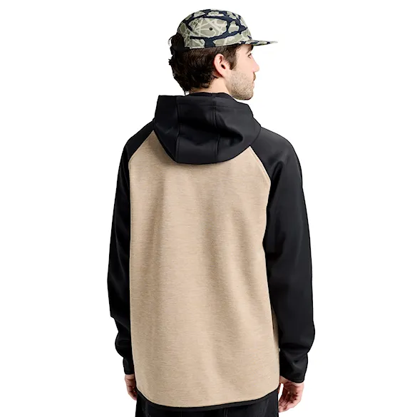 Technická mikina Burton Crown Weatherproof PO summit taupe heather/true black 2026 - 2