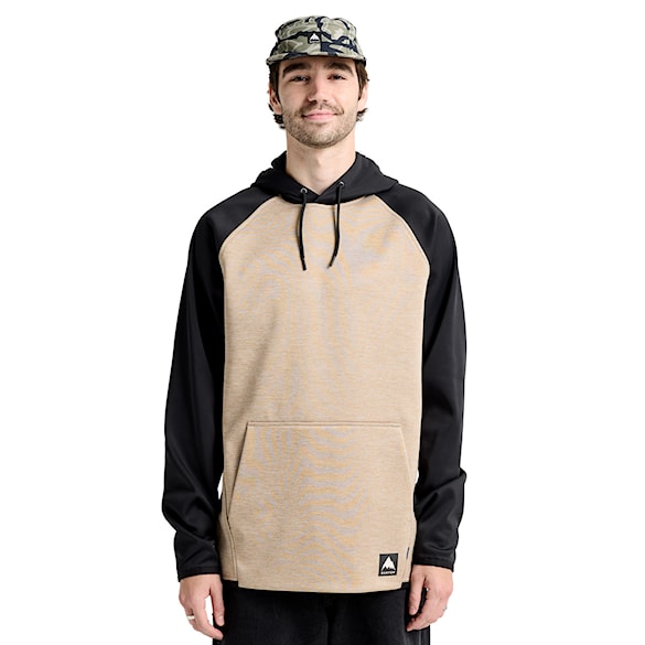 Technická mikina Burton Crown Weatherproof PO summit taupe heather/true black 2026 - 1