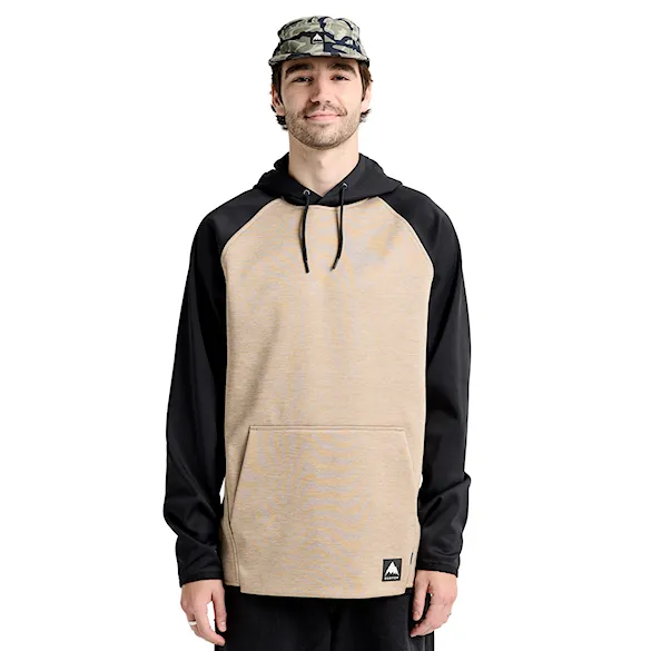 Technická mikina Burton Crown Weatherproof PO summit taupe heather/true black 2026 - 1