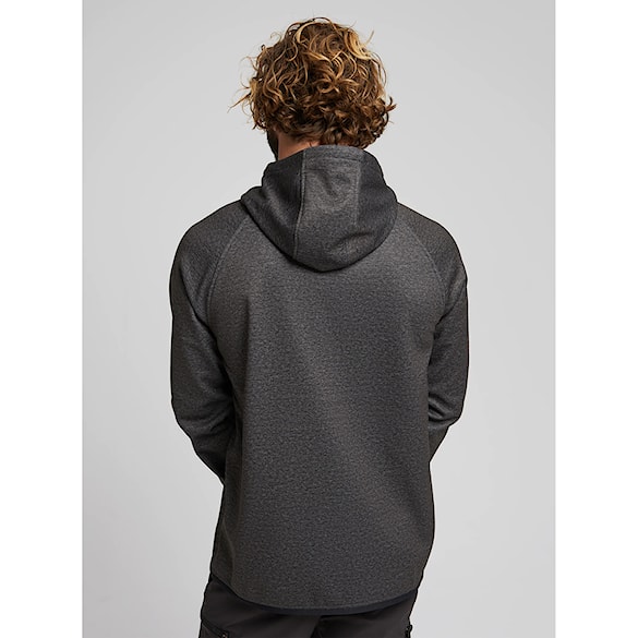 Technická mikina Burton Crown Weatherproof Pullover true black heather 2025 - 3