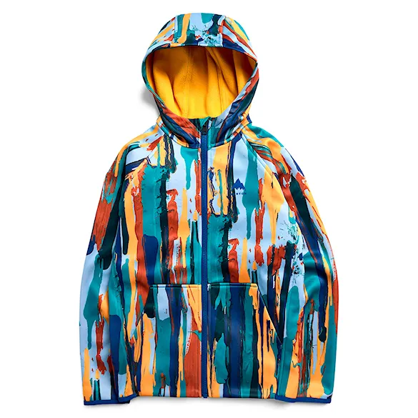Technická mikina Burton Kids Crown Weatherproof FZ paint stripe 2027 - 4