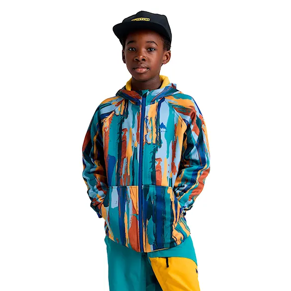 Technická mikina Burton Kids Crown Weatherproof FZ paint stripe 2027 - 1