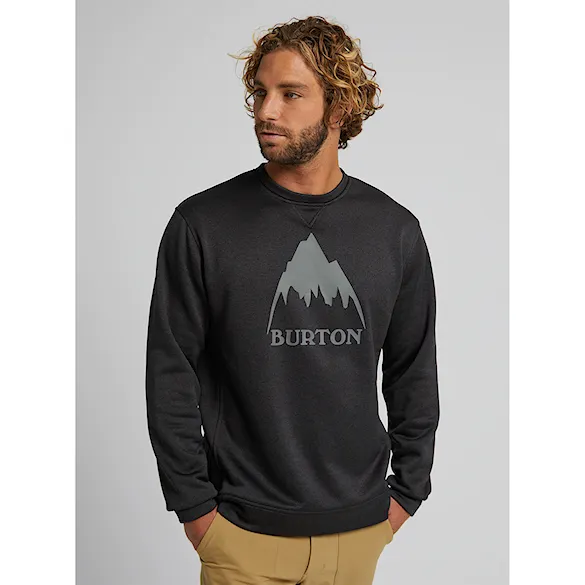 Technická mikina Burton Oak Crew true black heather 2026 - 2