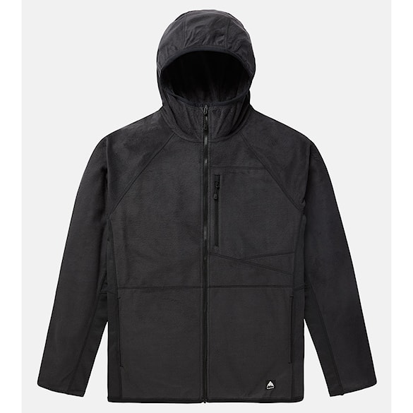 Technická mikina Burton Stockrun Warmest Hooded FZ Fleece true black 2024 - 5