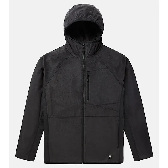 Technická mikina Burton Stockrun Warmest Hooded FZ Fleece true black 2024 - 5