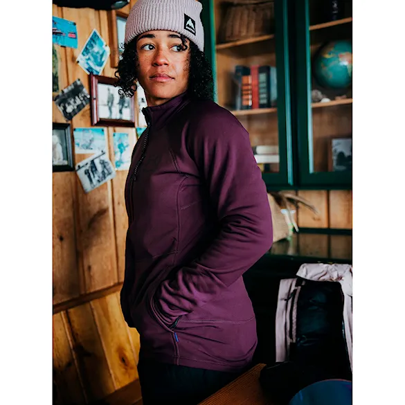 Technická mikina Burton Wms [ak] Baker Stretch Fleece FZ purple root 2025 - 2
