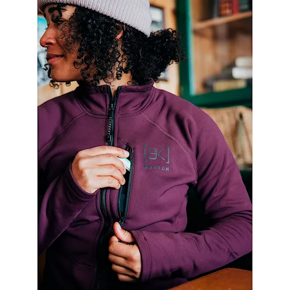 Technická mikina Burton Wms [ak] Baker Stretch Fleece FZ purple root 2025 - 3