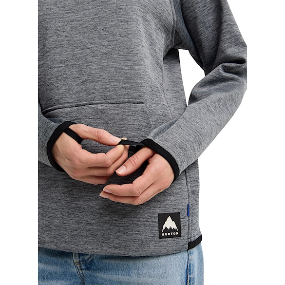 Technická mikina Burton Wms Crown Weatherproof PO true black heather 2026 - 4