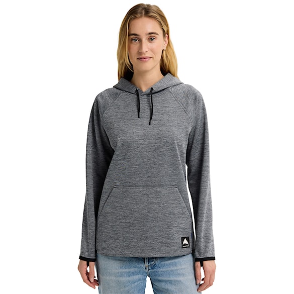 Technická mikina Burton Wms Crown Weatherproof PO true black heather 2026 - 1