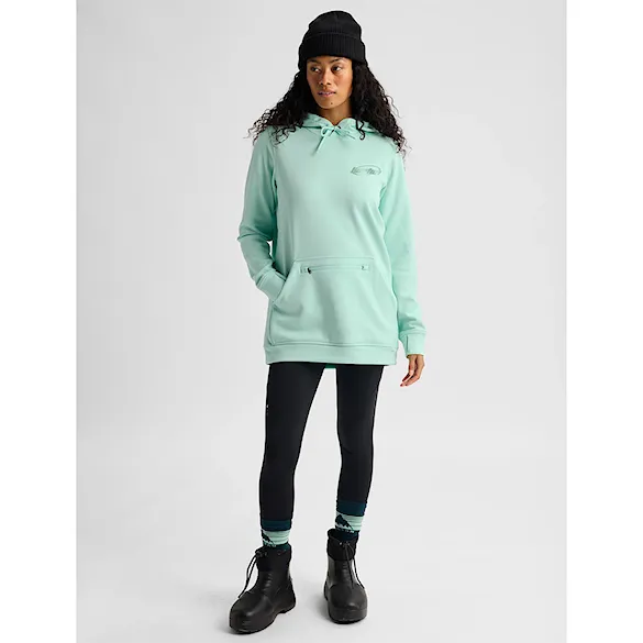 Bluza techniczna Burton Wms Oak Long Hooded Pullover spring frost 2027 - 3