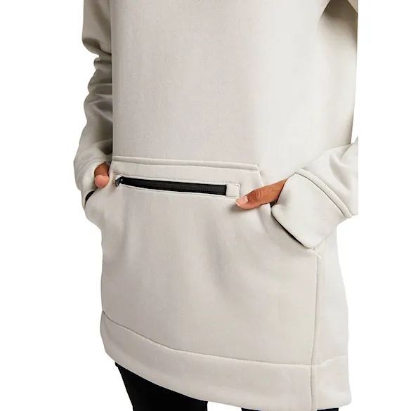 Technická mikina Burton Wms Oak Long Pullover Hoodie stout white heather 2026 - 3