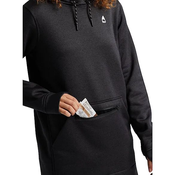 Technická mikina Burton Wms Oak Long Pullover Hoodie true black heather 2026 - 3