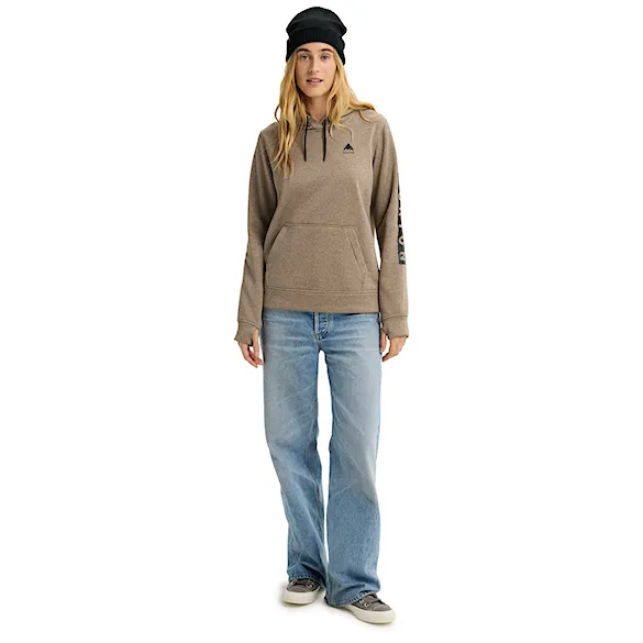 Technická mikina Burton Wms Oak Pullover summit taupe heather 2026 - 5
