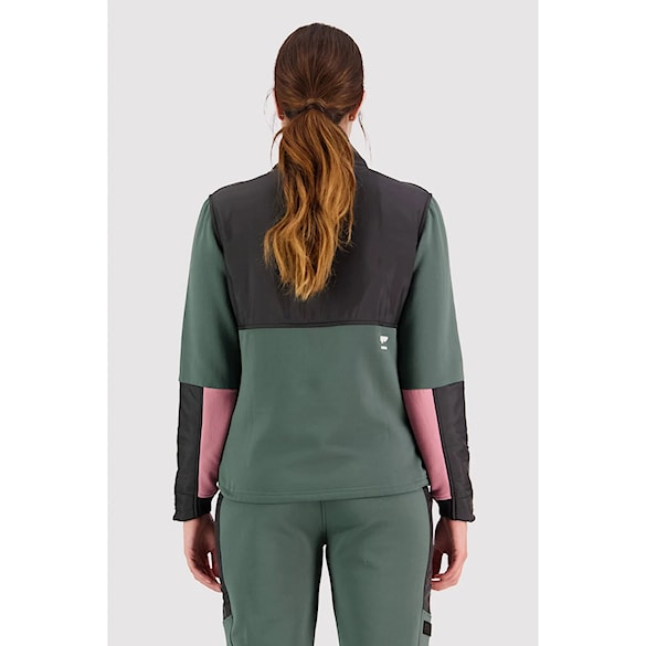 Technická mikina Mons Royale Wms Decade Mid Pullover burnt sage/black 2023 - 4