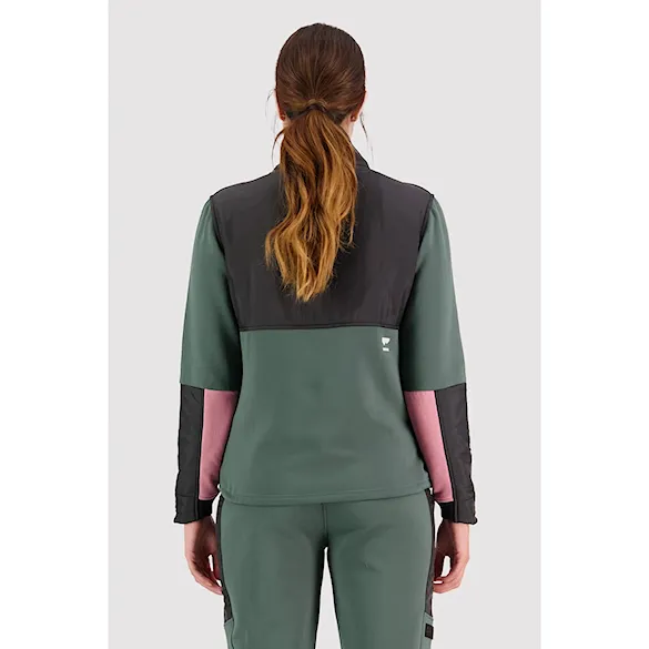 Technická mikina Mons Royale Wms Decade Mid Pullover burnt sage/black 2023 - 4