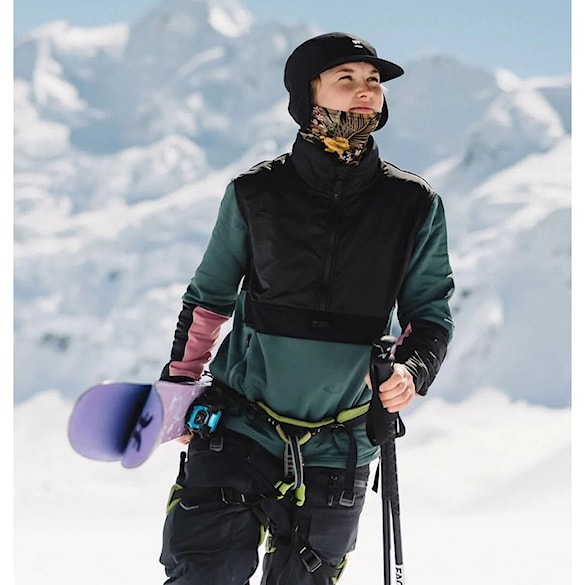 Technická mikina Mons Royale Wms Decade Mid Pullover burnt sage/black 2023 - 6