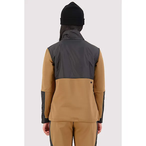 Technická mikina Mons Royale Wms Decade Mid Pullover toffee 2022 - 2