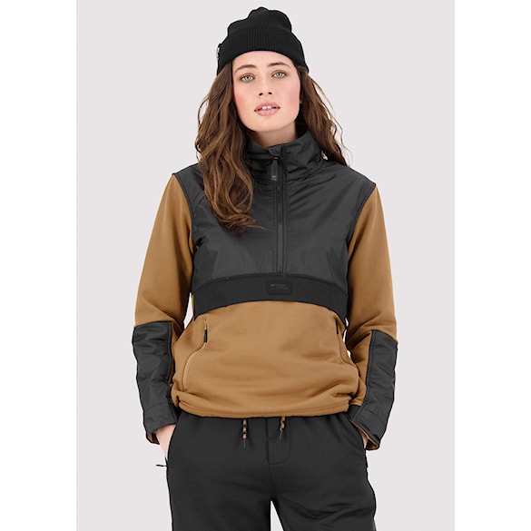 Technical Hoodie Mons Royale Wms Decade Mid Pullover toffee 2022 - 5