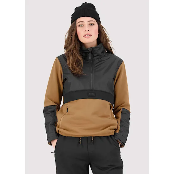 Technická mikina Mons Royale Wms Decade Mid Pullover toffee 2022 - 5