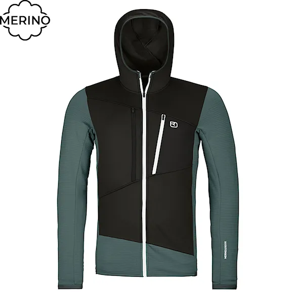 Technická mikina ORTOVOX Fleece Grid Hoody dark arctic grey 2026 - 1