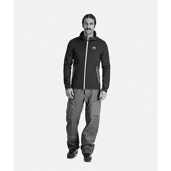 Bluza techniczna ORTOVOX Fleece Hoody black raven 2026 - 3