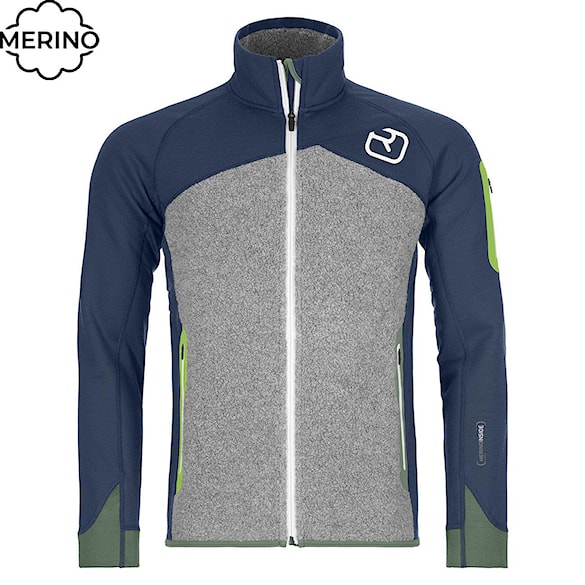 Technical Hoodie ORTOVOX Fleece Plus Jacket night blue 2021 - 1