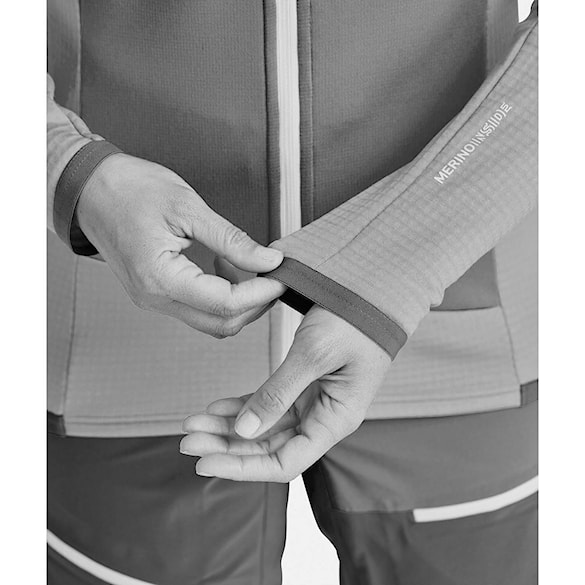 Technická mikina ORTOVOX Wms Fleece Grid Hoody mountain rose 2025 - 6