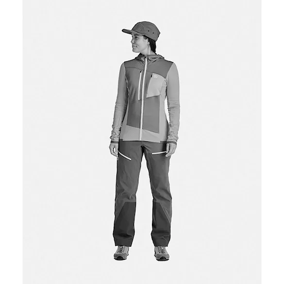 Technická mikina ORTOVOX Wms Fleece Grid Hoody mountain rose 2025 - 3