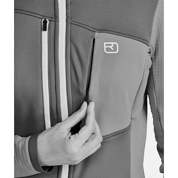 Technická mikina ORTOVOX Wms Fleece Grid Hoody mountain rose 2025 - 5