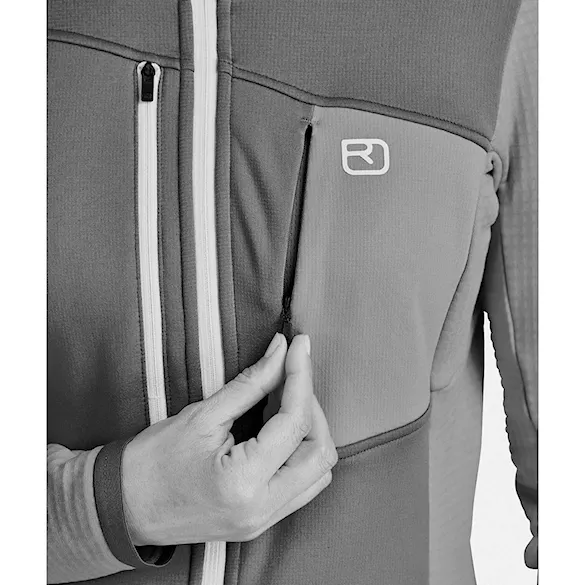 Technická mikina ORTOVOX Wms Fleece Grid Hoody mountain rose 2025 - 5