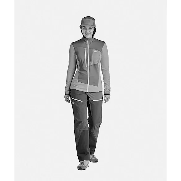 Bluza techniczna ORTOVOX Wms Fleece Grid Jacket dark arctic grey 2025 - 3
