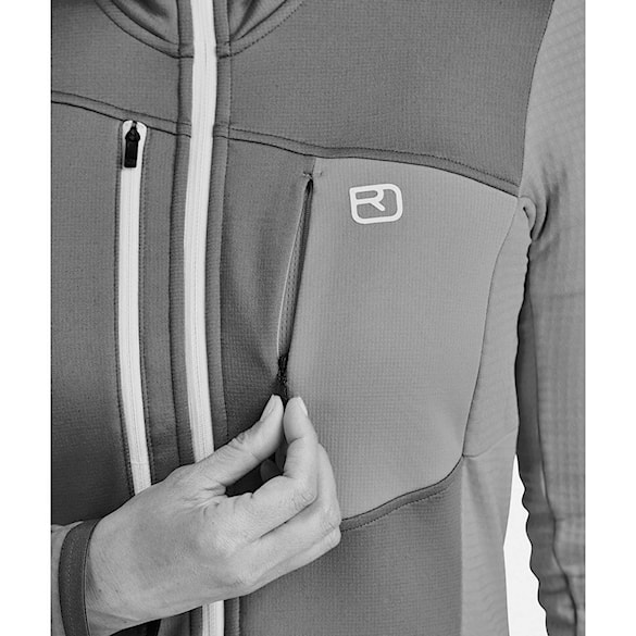 Technická mikina ORTOVOX Wms Fleece Grid Jacket dark arctic grey 2025 - 6