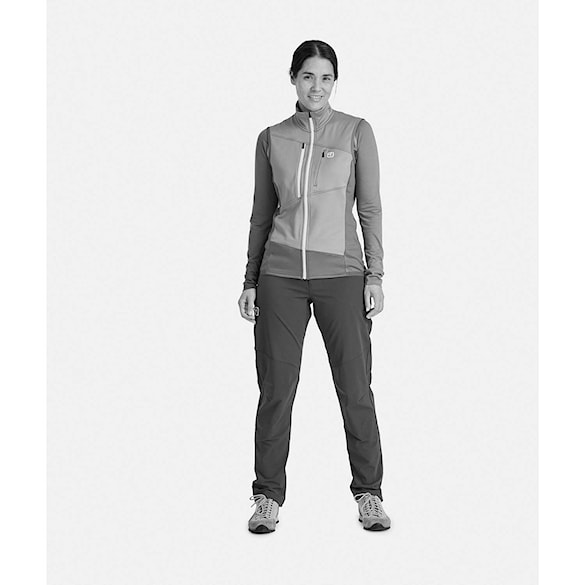 Vesta ORTOVOX Wms Fleece Grid Vest dark arctic grey 2025 - 3