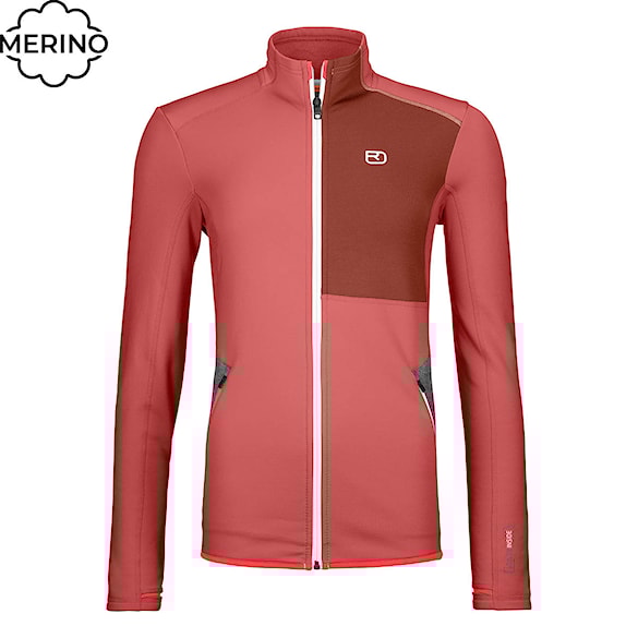 Bluza techniczna ORTOVOX Wms Fleece Jacket blush 2023 - 1