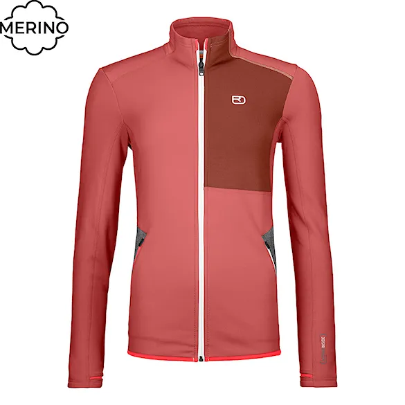Technical Hoodie ORTOVOX Wms Fleece Jacket blush 2023 - 1