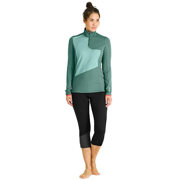 Technická mikina ORTOVOX Wms Fleece Light Zip Neck arctic grey 2025 - 3