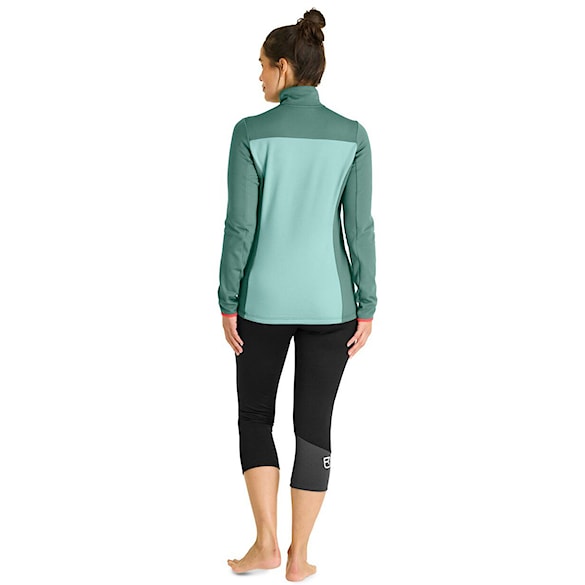 Technická mikina ORTOVOX Wms Fleece Light Zip Neck arctic grey 2025 - 4