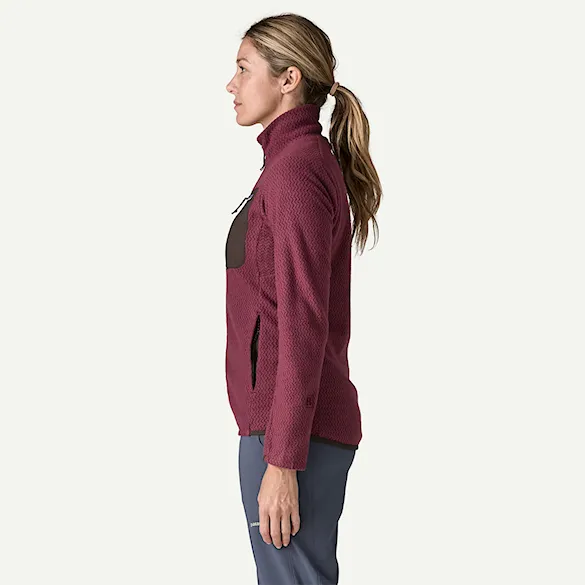 Technická mikina Patagonia W's R1 Air Jacket berry fig 2027 - 3
