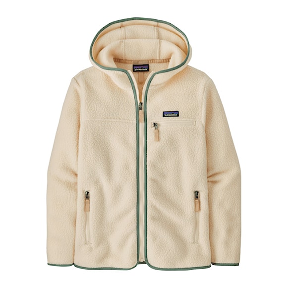 Technická mikina Patagonia W's Retro Pile Hoody natural w/ellwood green 2026 - 4