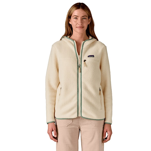 Technická mikina Patagonia W's Retro Pile Hoody natural w/ellwood green 2026 - 1