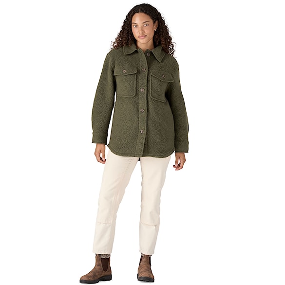 Technical Hoodie Patagonia W's Retro Pile Shacket pine needle green 2025 - 4