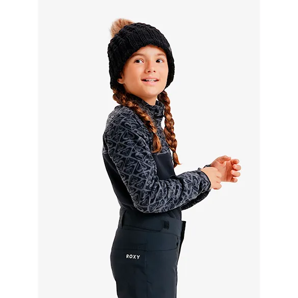 Technická mikina Roxy Whitecamp Half Zip Girl true black roxygram tonal 2025 - 2