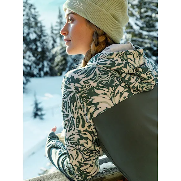 Technická mikina Roxy Winter Valley dark forest wild 2024 - 8