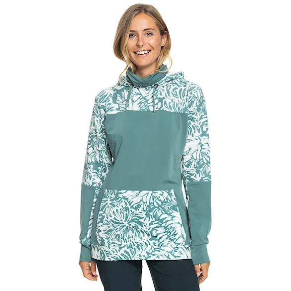 Technická mikina Roxy Winter Valley dark forest wild 2024 - 1
