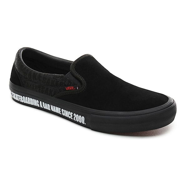 Slip-on tenisówki Vans Slip-On Pro baker black/black/red 2019 - 1
