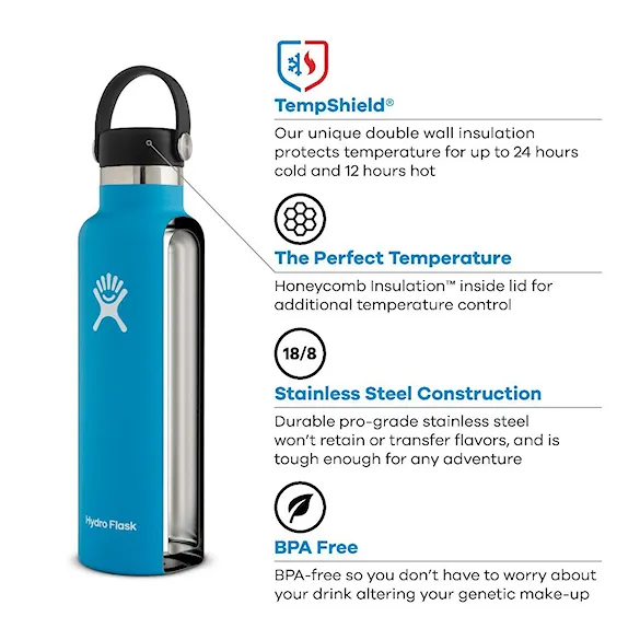 Vacuum Flask Hydro Flask 21 oz Standard Mouth Flex Cap black - 6
