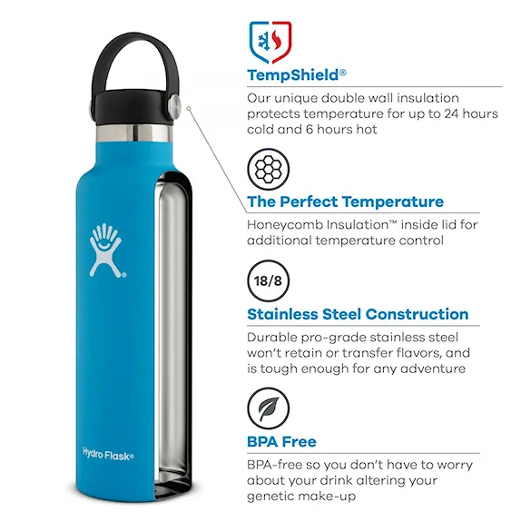 Termoska Hydro Flask 24 oz Standard Mouth Flex Cap black 0,710l - 3